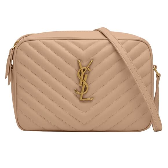 NEW SAINT LAURENT YSL DARK BEIGE LOU CAMERA QUILTED LEATHER CROSSBODY BAG - Picture 1 of 16